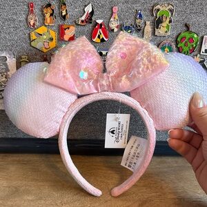 Sequin Ombre Pink Blue Green Purple Disney Minnie Ears Headband